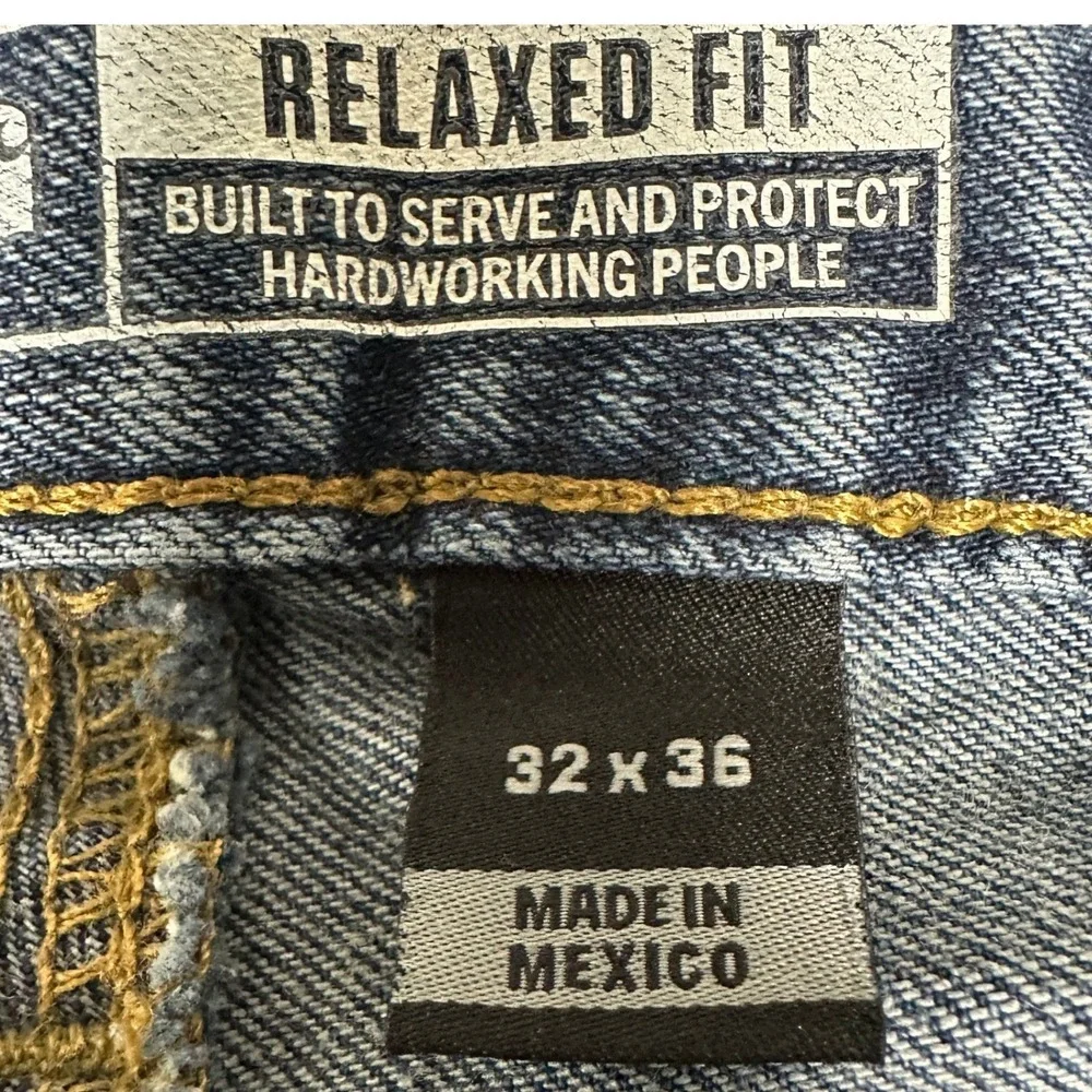 Carhartt Jeans Mens 32X36 Blue Rugged Flex Relaxed Fit Straight Leg Workwear